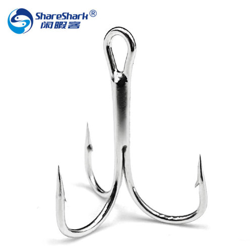120 pieces/box Lure three-hook barbed three-anchor hook high carbon steel three-claw three-prong hook fishing gear three-hook wholesale
