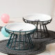 Ceramic high-legged cat food bowl pet kitten drinking bowl holder food anti-vomiting bowl indoor puppy dog cross-border