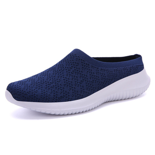 2024 cross-border new spring casual shoes and half slippers without heel lazy one-on-one maternity shoes breathable outer size large size