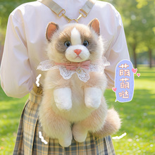 仿真布偶猫背包玩偶可爱猫咪双肩包公仔毛绒玩具娃娃女生儿童礼物