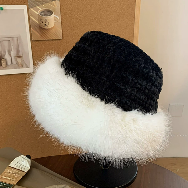Large Mao Kan Mongolian Hat -Black and White