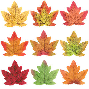 (Cross-border trading), realistic monolithic maple leaf, halloween