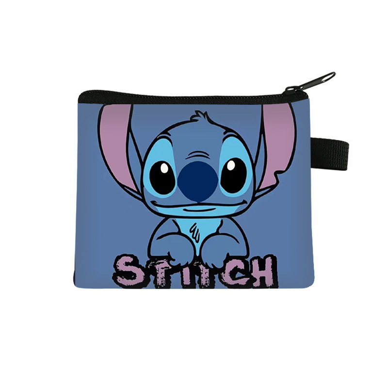 Monedero Infantil de Stitch, Popular en 2025, para Monedas, Llaves, Audífonos, Cartera de Poliéster con Dibujos Animados, Venta al Por Mayor