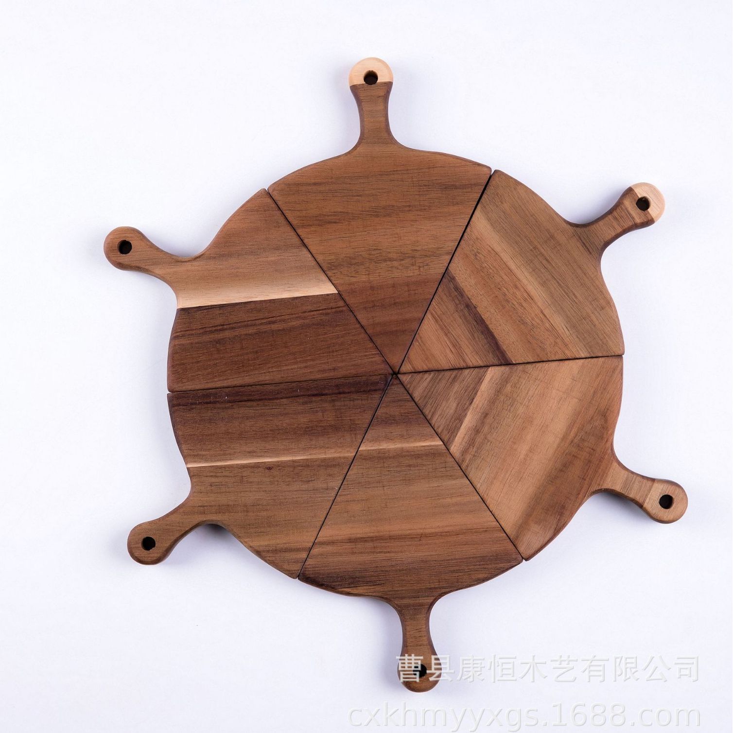 Acacia madera creativa para el hogar, bandeja de pizza irregular, bandeja de filete de forma especial, bandeja de madera dividida