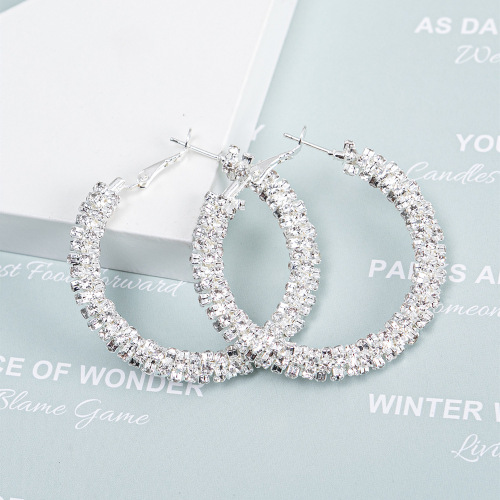 Metal grainy circle niche cold style earrings high-end quality ear jewelry wholesale
