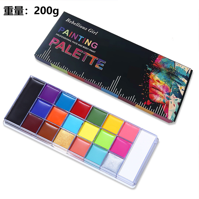 Cross-border nuevo 20-color de aceite de color de la cara pintura del cuerpo etapa maquillaje cara pintura Wansheng Navidad aceite crema de color