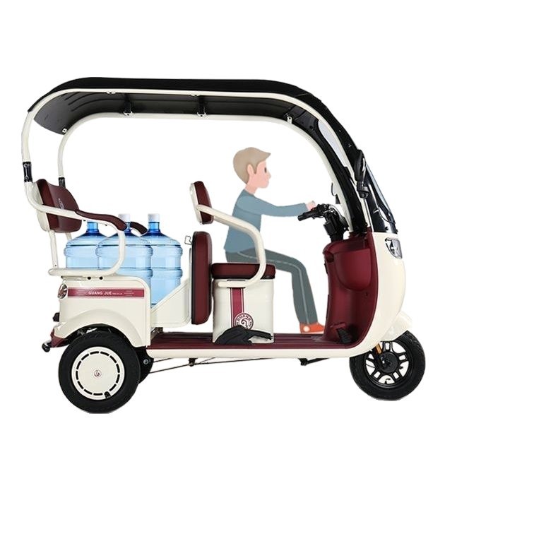 新しい国家標準の小屋付き電動三輪車、レジャーバッテリーカー、子供、女性、旅客と貨物の両用、高齢者向けのスクーター|undefined