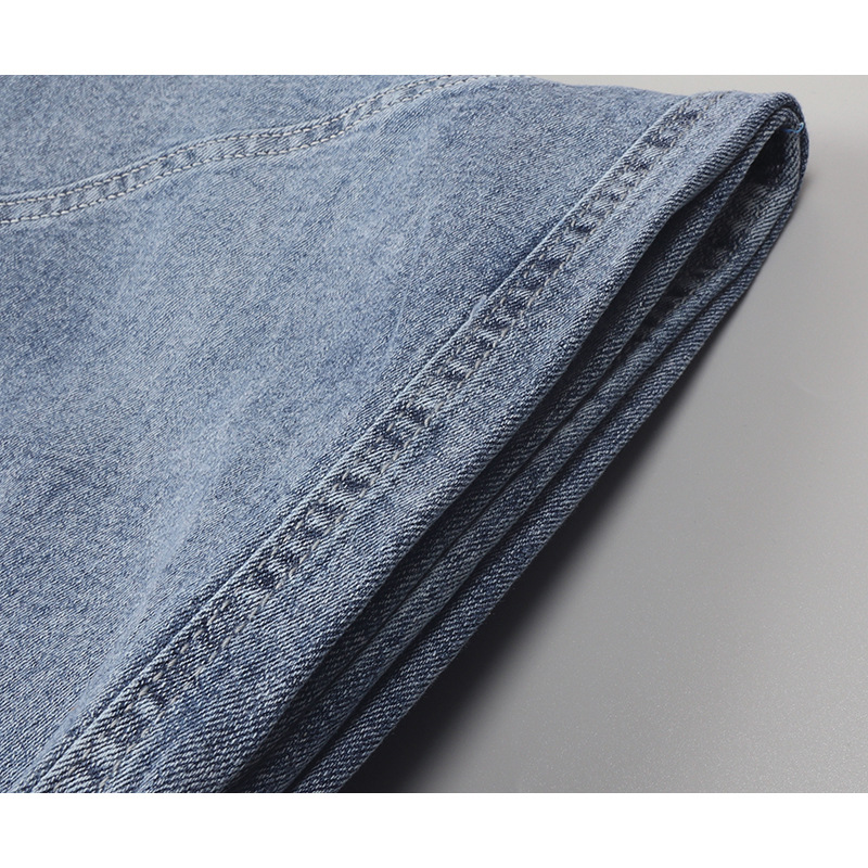 Comercio exterior cortar la etiqueta ropa de hombre suelta pie abrazado siete puntos jeans cintura elástica cuerda de dibujo de verano juvenil ocio pantalones harun moda
