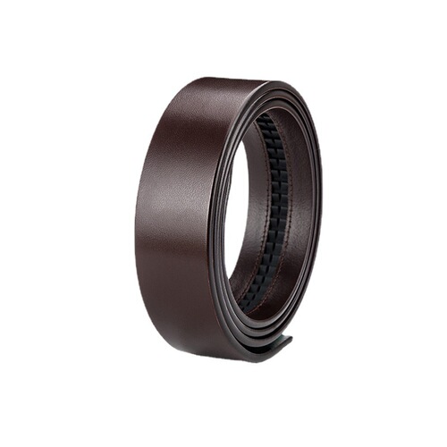 Genuine leather belt men's business belt automatic buckle body first layer cowhide belt strip without belt head manufacturer wholesale