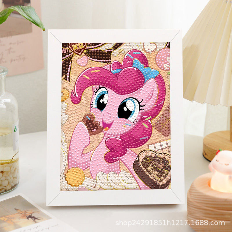 Diamante nuevo lápiz de dibujos animados pequeño nuevo pegatino diy puzzle manual regalo de cumpleaños para niños estudiantes