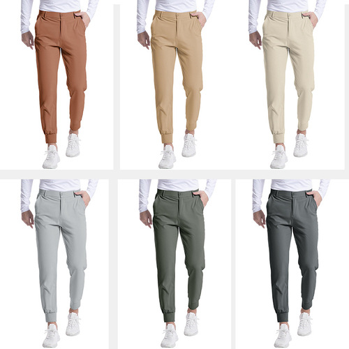 Cross-border Amazon AliExpress Youth Elastic Golf Running Slimming Casual Pants Men Four Seasons Advanced Sense