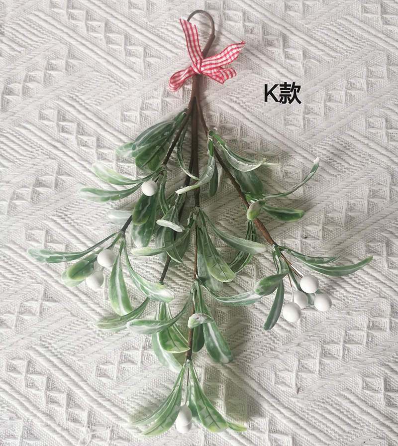 Fuente de la fábrica simulación planta verde simulación muérdago hogar decoraciones de la boda adornos colgantes de pared muérdago