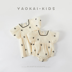 夏季新款寶寶衣服可愛甜美連衣裙新生兒包屁衣嬰兒禮服連體爬服