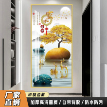 入户玄关门贴纸墙面装饰画自粘年画贴画墙贴防水壁画走廊客厅挂画