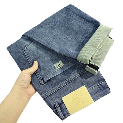 Summer men's jeans, soft and thin, elastic, straight, slightly loose jeans, all-match slim pants
