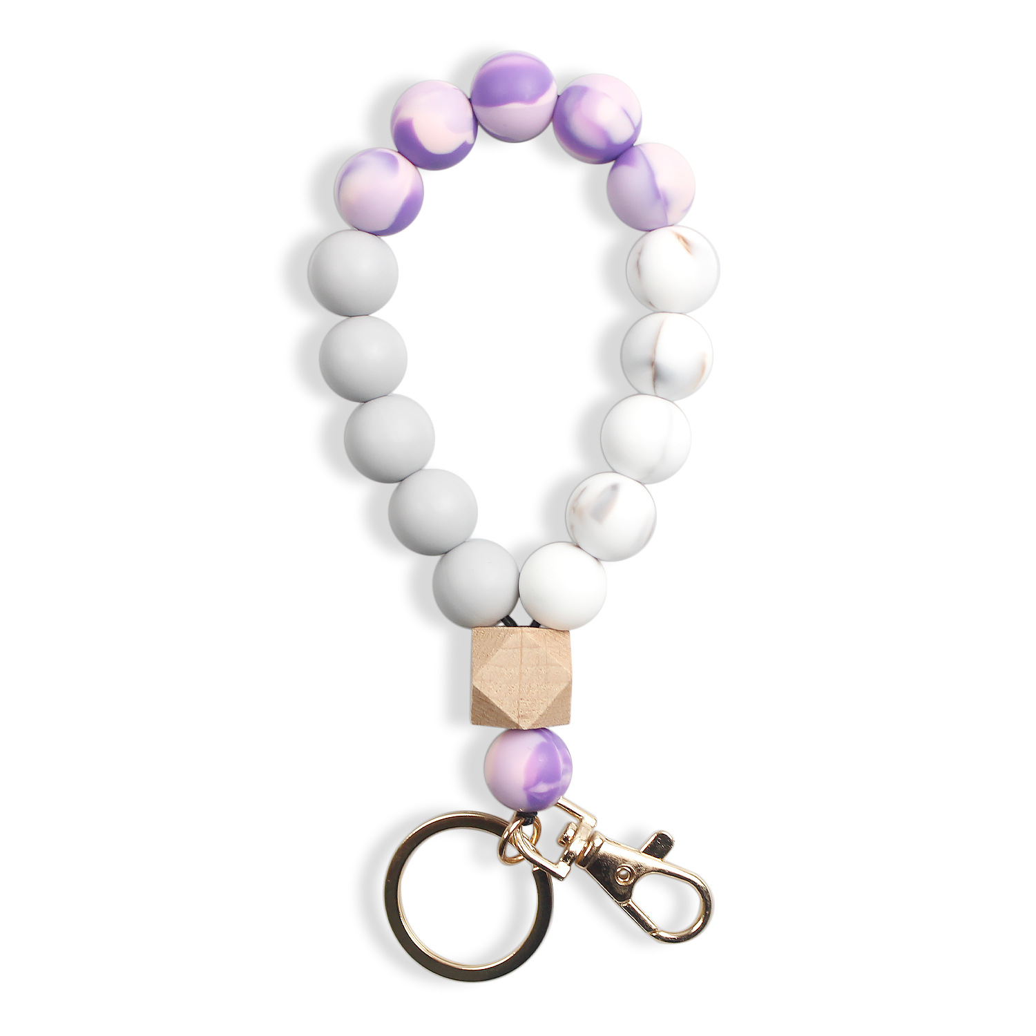 Nueva pulsera de silicona transfronteriza accesorios llavero redondo pulsera de silicona pulsera colgante de estilo europeo y americano