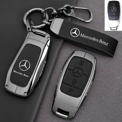 Shell Glc Buckle Bag — Car key bag - leather-texture-mercedes-benz-a-class-style-leather-texture-piano-black-rope-buckle