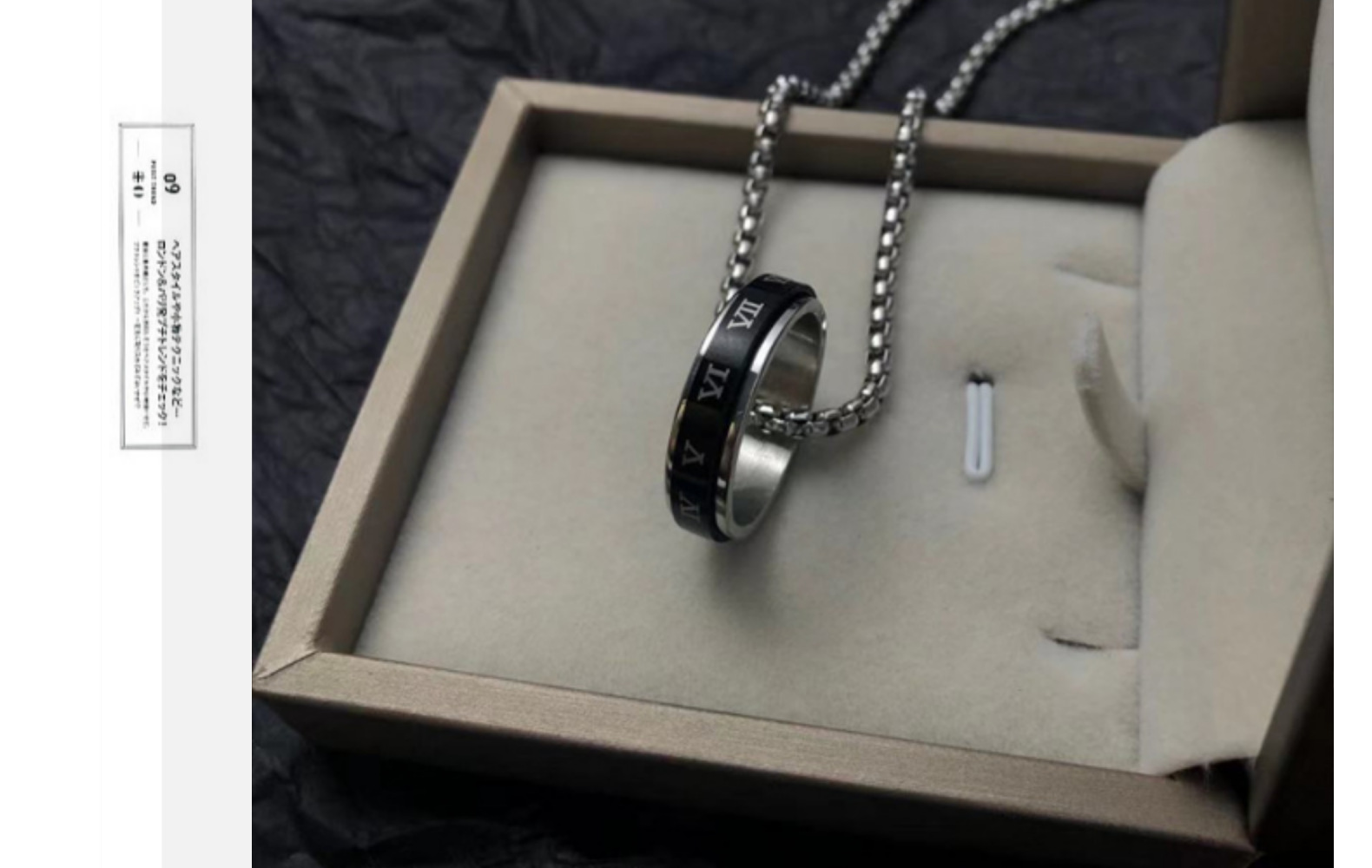 Collana con ciondolo digitale greco con anello stile Instagram per coppia di personalità hip-hop da uomo e da donna_voghion.com