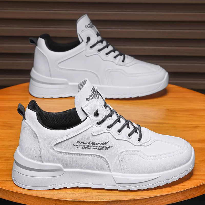 Мужские кроссовки 2025: Новинка лета, корейский стиль, модные дышащие повседневные кроссовки, универсальные мужские белые кроссовки на танкетке