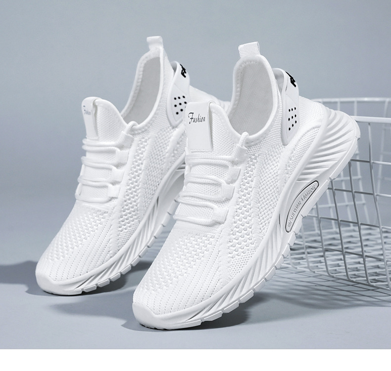 Cross-Border Plus Size Casual Breathable Sneakers Women's Veelzijdige Hardloopschoenen in effen kleur_voghion.com