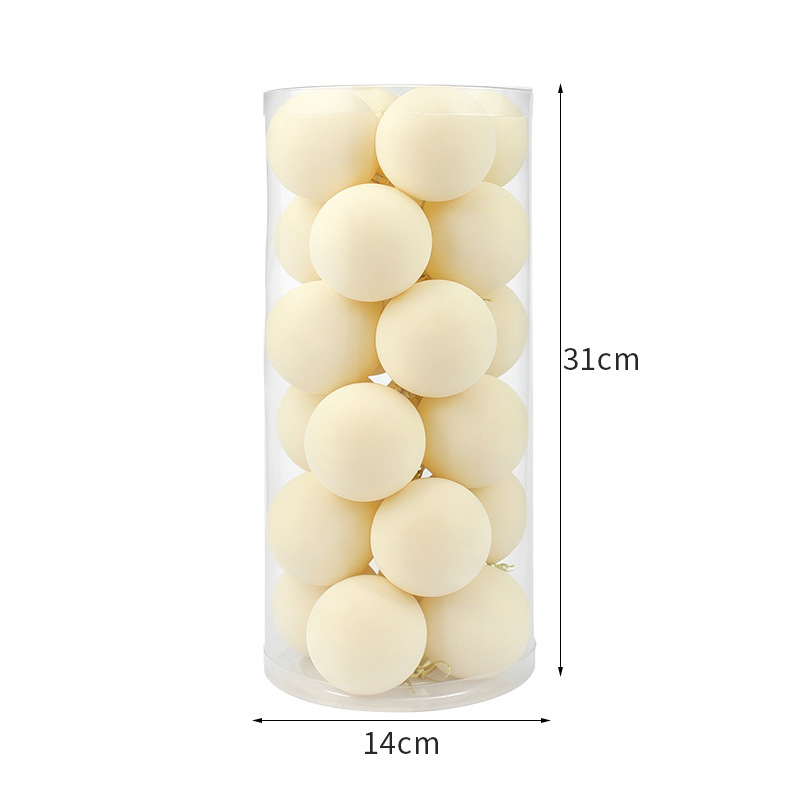 Fábrica tienda directa de 6cm bolas de Navidad bolas de decoración de Navidad bolas de plástico bolas de Navidad colgantes de árbol de Navidad