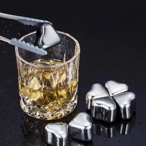 Heart-shaped 304 stainless steel Ice Cube wine ice whiskey Ice Stone whiskey wine Ice Stone