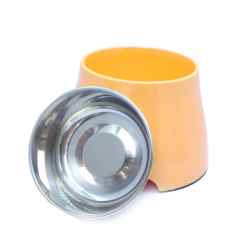 Piés altos cuello para perros tazón para perros tazón para gatos doble tazón anti-derroquear tazón de comida para gatos acero inoxidable tazón para perros grandes perros