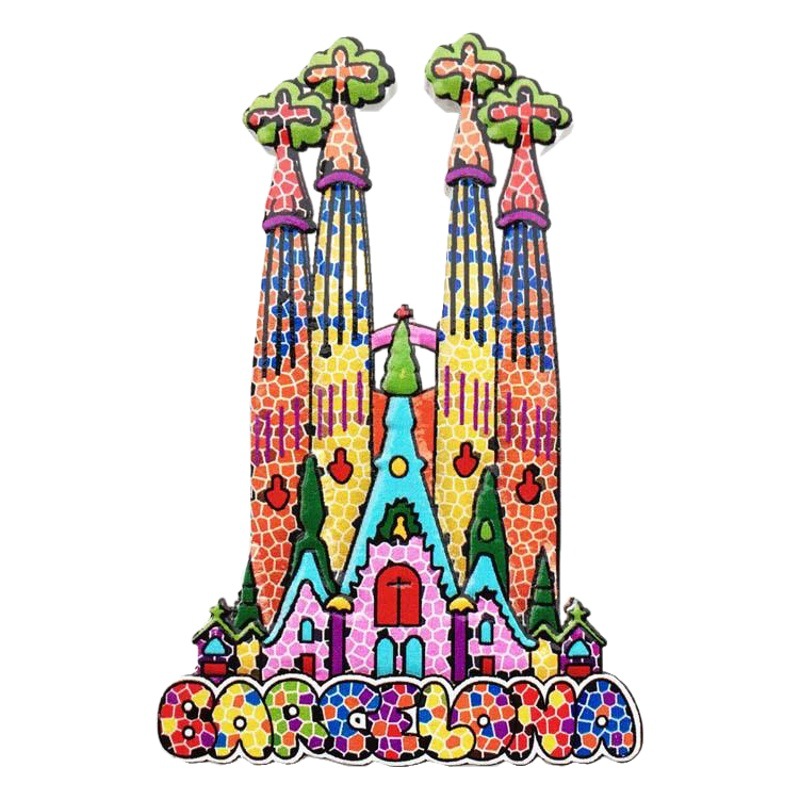 Fabricante en stock suministro transfronterizo al por mayor viajes creativos españoles decoración conmemorativa artesanía UV refrigerador magnético pegatinas