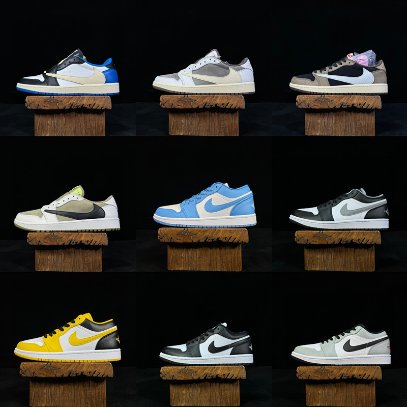 Putian Chunyuan aj1 bajo rayo públas de alta versión de hollín azul y negro de North Carolina zapatos deportivos de baloncesto