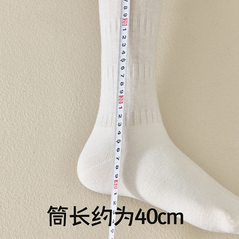 秋冬多巴胺袜子女长筒袜ins潮纯色日系薄款堆堆袜芭蕾风配小皮|undefined