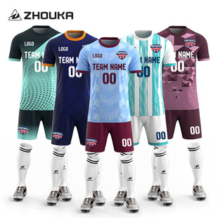 足球服定制源头工厂外贸俱乐部队服品质速干透气短袖高端足球球衣-阿里巴巴