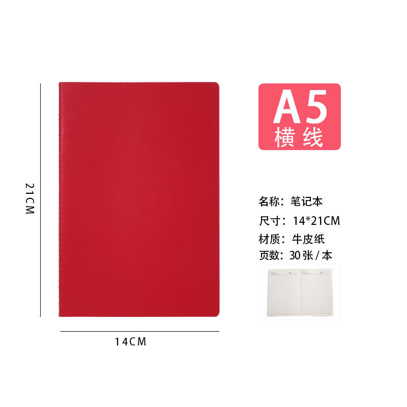 A5 레드 카드 가로선