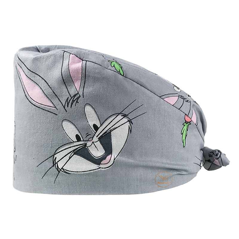 Estomatólogo casquillo de la enfermera transpirable tapa de la sala de operaciones hembra de algodón puro tapa de trabajo médico de la sala de operaciones tapa de cocina médica