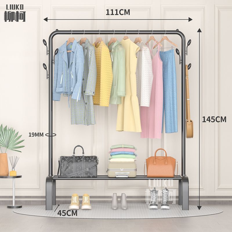 Percha de piso interior varilla de secado de balcón percha de ropa de dormitorio simple percha de ropa de una sola varilla percha de colcha percha de ropa