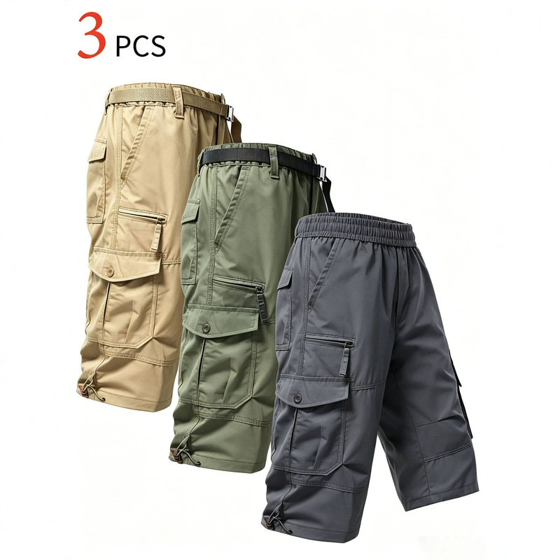 Cross-Border 2026 Men's Summer Straight-Leg Cargo Pants, Stylish Casual Multi-Pocket Tactical Commuter Shorts Wholesale Cross-Border 2026 Men's Summer Straight-Leg Cargo Pants, Stylish Casual Multi-Pocket Tactical Commuter Shorts Wholesale