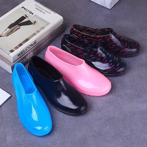 Low tube spring and autumn raindrops Women's non -slip plastic water…