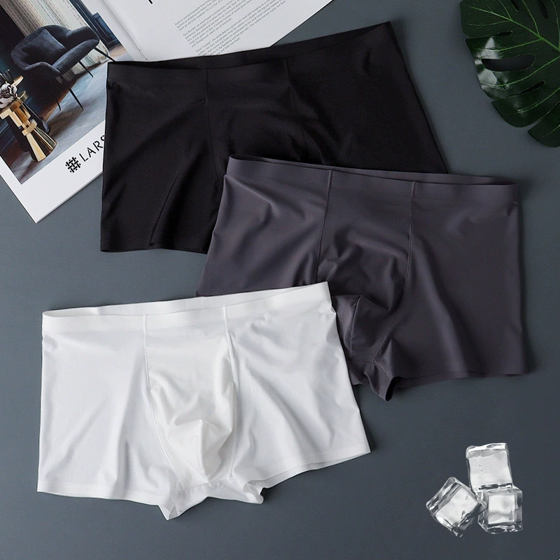 Спортивные боксеры мужские трусики из ледяной шелк