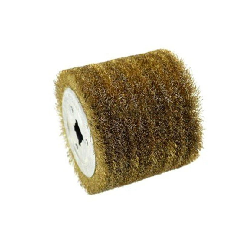 Rodillo de cepillo de alambre de acero industrial Rodillo de alambre de acero chapado en cobre enrollado Rodillo de cepillo de alambre de acero inoxidable pulido y pulido de óxido