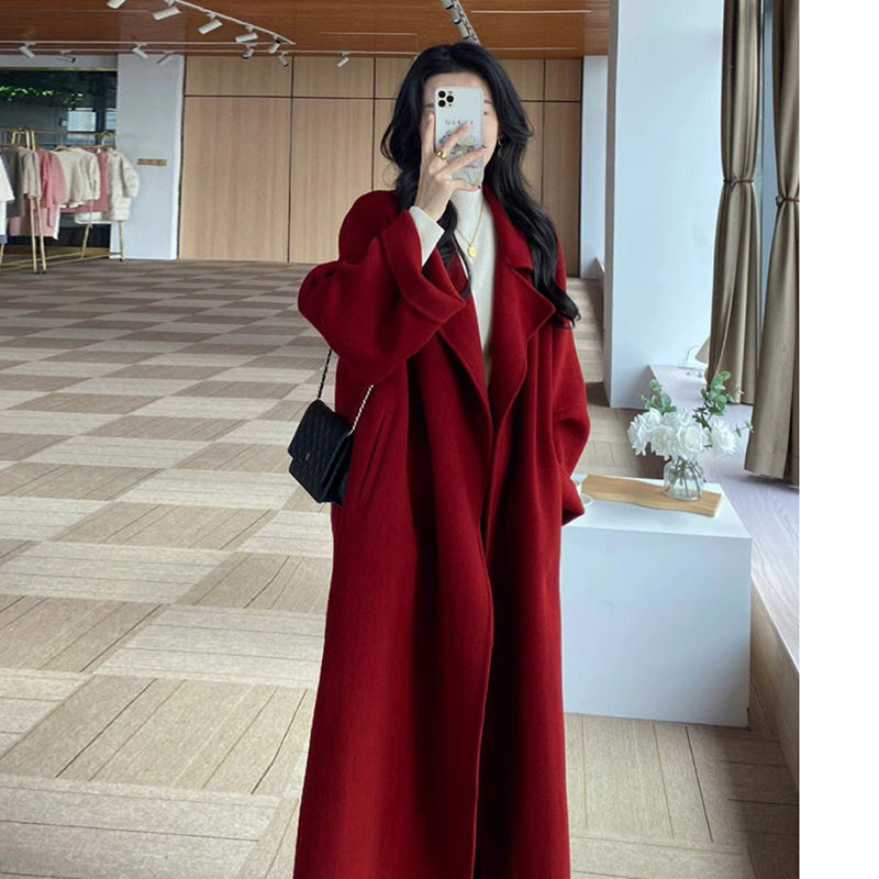 2024 New Woolen Outwear Women's Autumn and Winter Mid-Length Versatile Woolen Outwear for Small People 2024 New Woolen Outwear Women's Autumn and Winter Mid-Length Versatile Woolen Outwear for Small People
