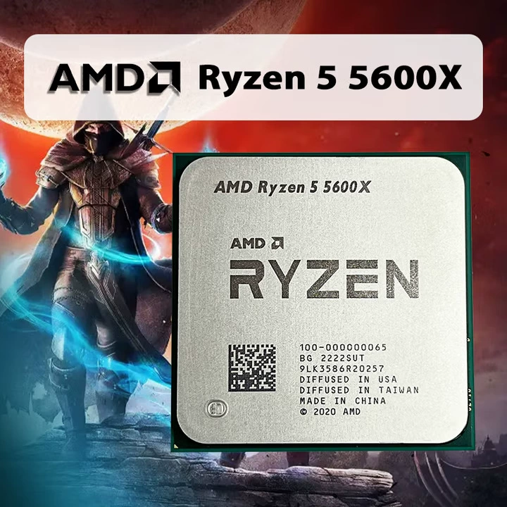AMD [Ryzen, 6 ядер / 12 потоков, настольный процессор R5 5600X, без упаковки]