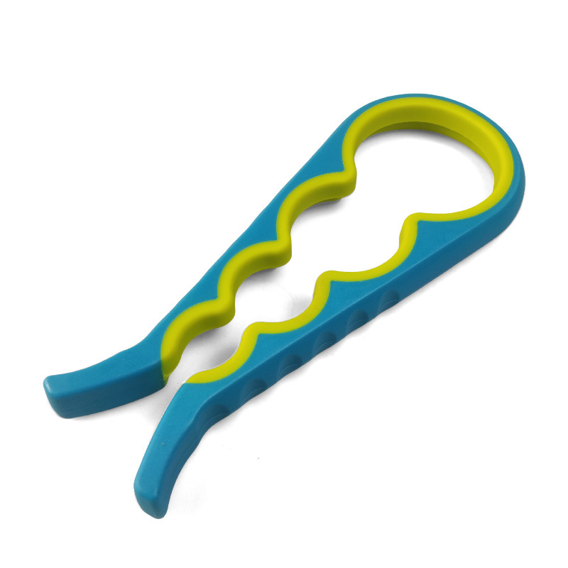 Fábrica en stock de dos colores engrosada abridor de botellas Cuatro en Uno abridor de latas Cuatro en Uno Dispositivo de torsión de tapa de botella que ahorra trabajo