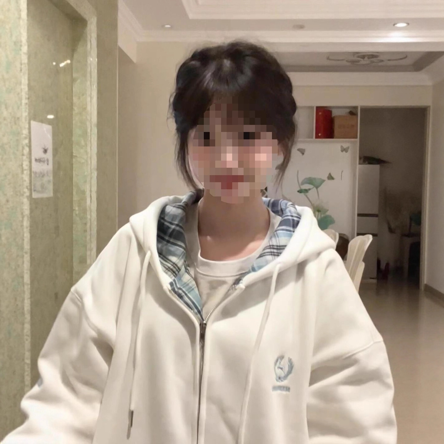 甜美少女感!!!【格纹拼接】韩系学院风连帽卫衣女INS加绒韩版外套