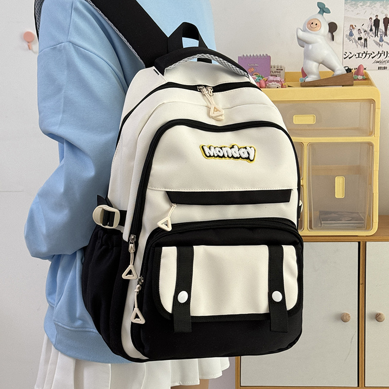 Estilo universitario linda mochila de gran capacidad para mujer casual mochila de todo fósforo niña de secundaria estudiante de secundaria mochila de computadora