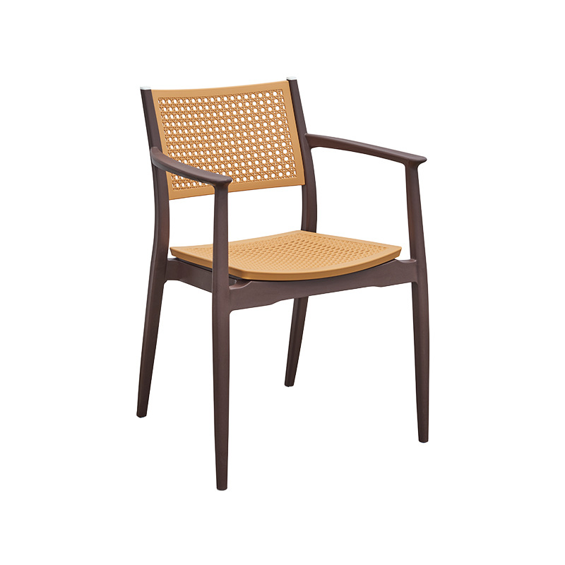 Nueva silla de plástico de materia prima PP nórdica silla de respaldo de plástico simple marco silla de color seleccionable fábrica al por mayor