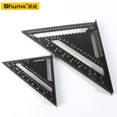 角尺 加厚三角尺7寸12寸公制直角鑄鋁套裝木工測量尺鋁三角尺批發