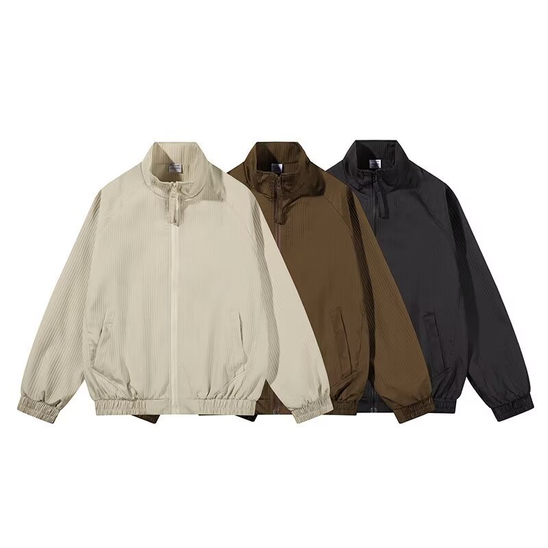 Spring and Autumn Bubble Jacket Trendy Men's Japanese Fashion Simple Harajuku Style Versatile Lazy Artistic