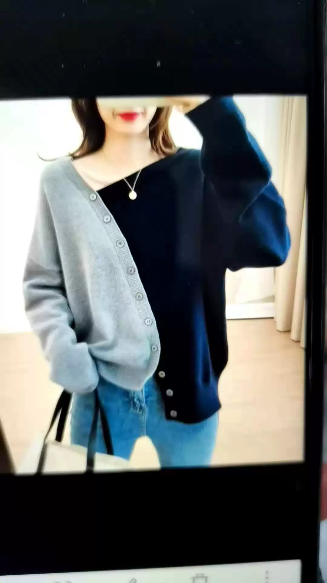 Knitted sweater for leisure, autumn