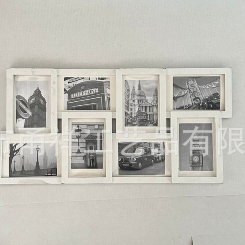 Modern Minimalist 8 Holes 6inch Photos Wall Hanging Photo Frame Family Friends Baby Frame Wall