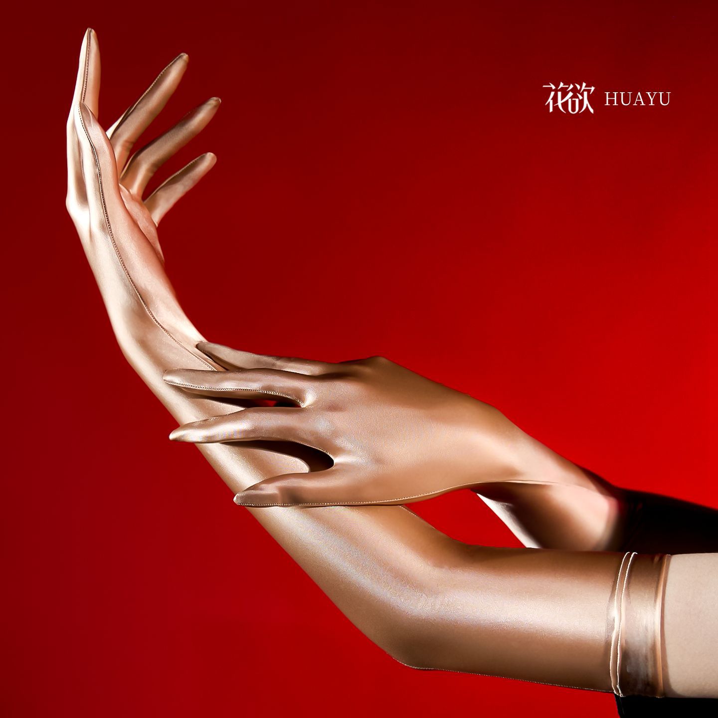 Flower Desire [Apollo] Satin Glossy Five-Finger Gloves, Shiny, for Men and Women, Cosplay, Sexy, Fingered Gloves, Stockings