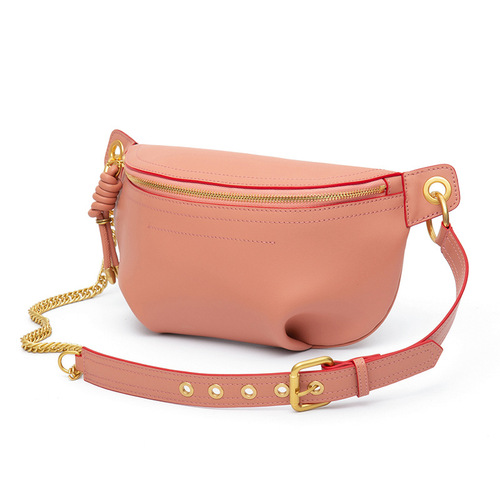 Leather bag  new design crossbody top bag for women trendy women's bag small bag versatile leather waist bag for women fashion ins